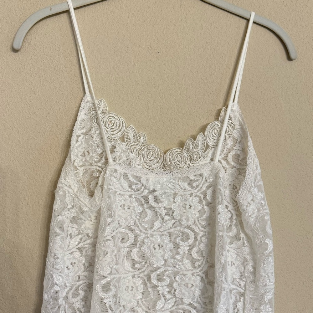 Vintage Cinema Etoile Lace Camisole Beaded Sheer Lingerie Size S - Picture 10 of 15